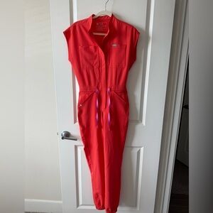 Figs Rafaela Scrub Jumpsuit in Fireside NWT